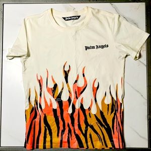 Palm Angels T Shirt Tiger Flames